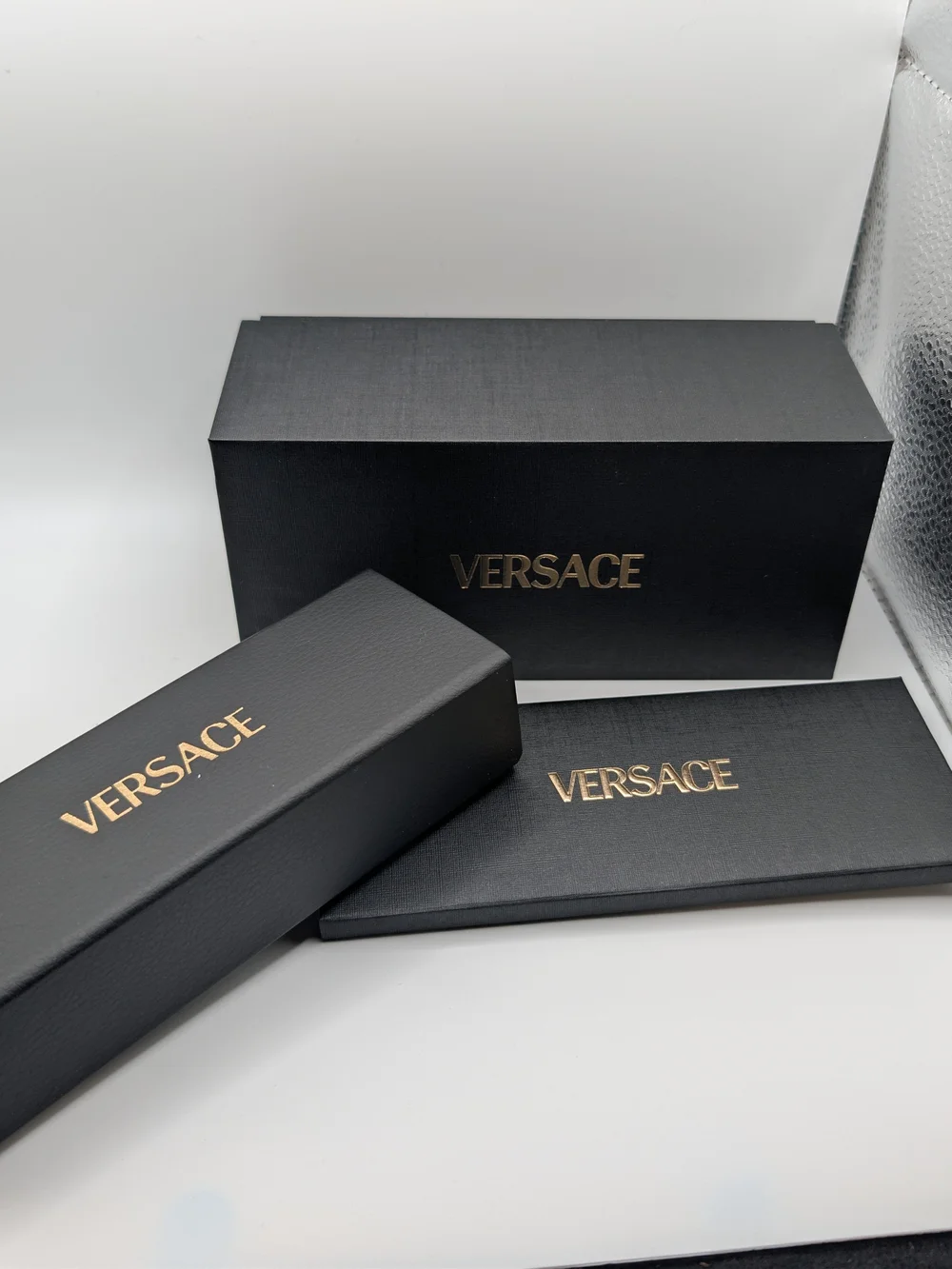 NIB Versace VE2297 Gold Greca Medusa Geometric Sunglasses VE 2297 1002/87